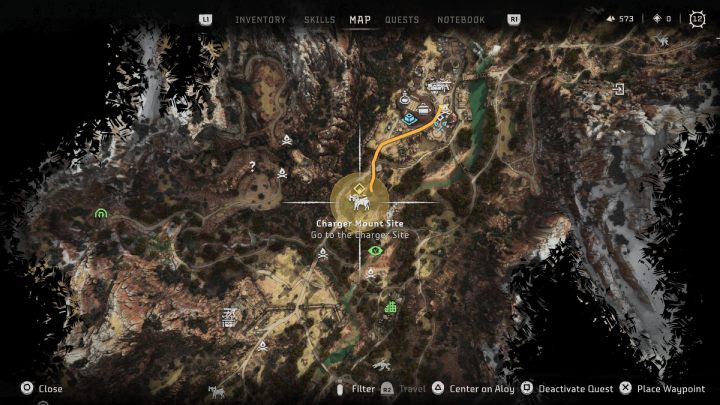 Head to the Chargers habitat - Horizon Forbidden West: Barren Light Salvage Contractor - list of all contracts - Salvage Contracts - Horizon Forbidden West Guide