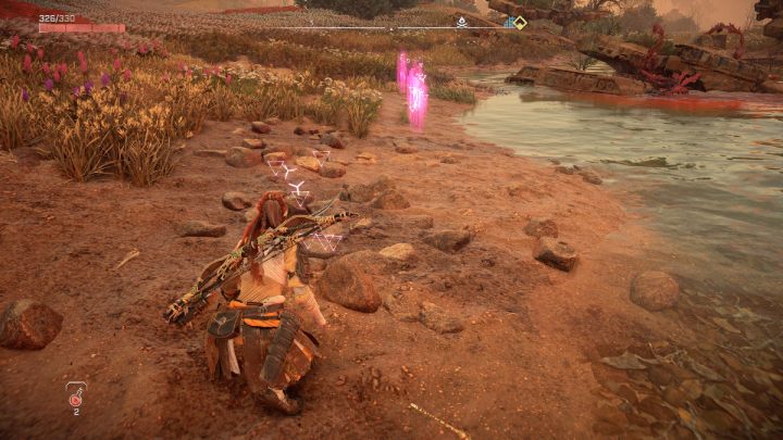 Go to the indicated location and start up focus mode - Horizon Forbidden West: Barren Light Salvage Contractor - list of all contracts - Salvage Contracts - Horizon Forbidden West Guide