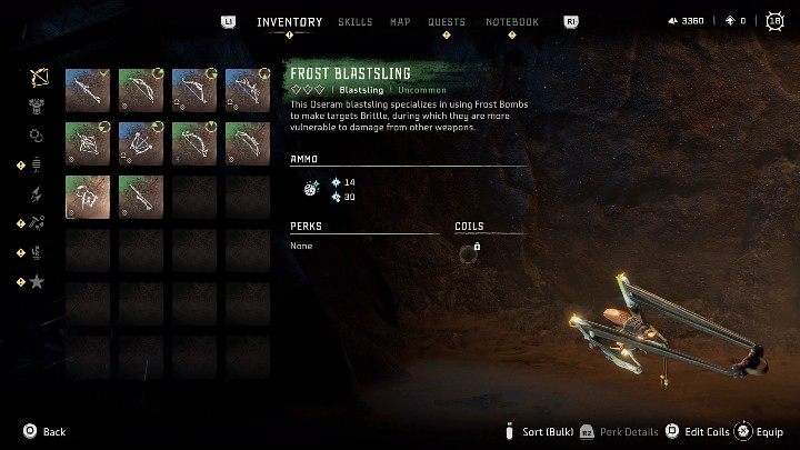 A weapon that shoots elemental damage bombs, allowing you to put a certain status on your target in a very short amount of time, weakening the opponent and giving you an upper hand in the fight - Horizon Forbidden West: Recommended weapon list - Basics - Horizon Forbidden West Guide