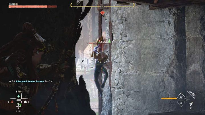 Throughout the duel rely on fire and frost - your main objective should be getting rid of Erik's helmet, so always aim for the upper part of his armor - Horizon Forbidden West: Singularity - walkthrough, ending - Main Storyline - Horizon Forbidden West Guide