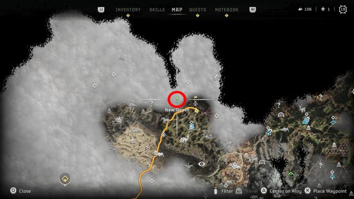 You unlock this quest by approaching the destroyed village north of Scalding Spear - Horizon Forbidden West: The Deluge - walkthrough - Side quests - Horizon Forbidden West Guide