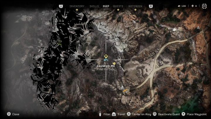 This cauldron can be found in the mountains, in the eastern part of Cinnabar Sands - Horizon Forbidden West: Cauldron Mu (Cinnabar Sands) - location, walkthrough - Cinnabar Sands - Horizon Forbidden West Guide