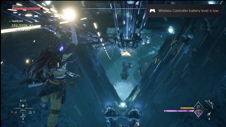 After climbing up, run into the tunnel of cables - Horizon Forbidden West: Cauldron Mu (Cinnabar Sands) - location, walkthrough - Cinnabar Sands - Horizon Forbidden West Guide