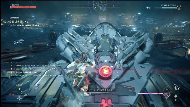 Once you have examined the entire area and are ready for battle, all you have to do is override the last red section - Horizon Forbidden West: Cauldron Mu (Cinnabar Sands) - location, walkthrough - Cinnabar Sands - Horizon Forbidden West Guide