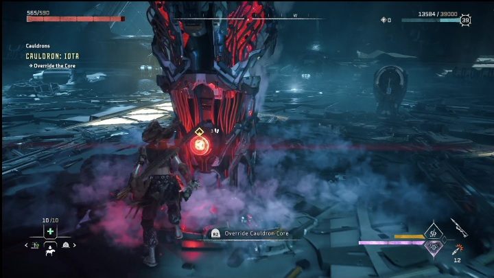 After defeating the enemy, override the core to complete this section of the cauldron - Horizon Forbidden West: Cauldron IOTA (Salt Bite) - location, walkthrough - Salt Bite - Horizon Forbidden West Guide