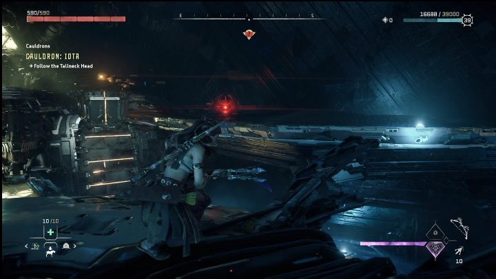 Travel on the Tallneck's head for a while - Horizon Forbidden West: Cauldron IOTA (Salt Bite) - location, walkthrough - Salt Bite - Horizon Forbidden West Guide