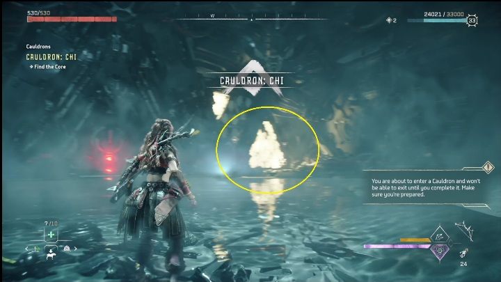 After entering the cauldron, you will see another element that is impossible to override with a spear - Horizon Forbidden West: Cauldron CHI (The Stand of the Sentinels) - location, walkthrough - The Stand of the Sentinels - Horizon Forbidden West Guide