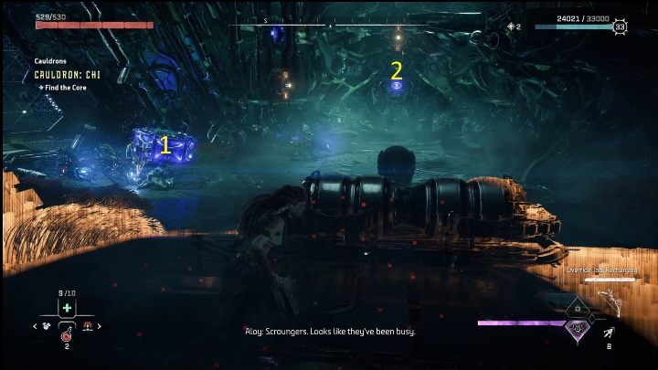 Further ahead, you'll encounter some opponents and additional blue elements - Horizon Forbidden West: Cauldron CHI (The Stand of the Sentinels) - location, walkthrough - The Stand of the Sentinels - Horizon Forbidden West Guide