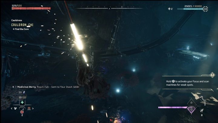 Continue moving towards the light - this way you'll reach the vicinity of the main arena - Horizon Forbidden West: Cauldron CHI (The Stand of the Sentinels) - location, walkthrough - The Stand of the Sentinels - Horizon Forbidden West Guide