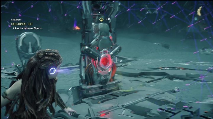 The next step is to scan the red mechanism - Horizon Forbidden West: Cauldron CHI (The Stand of the Sentinels) - location, walkthrough - The Stand of the Sentinels - Horizon Forbidden West Guide