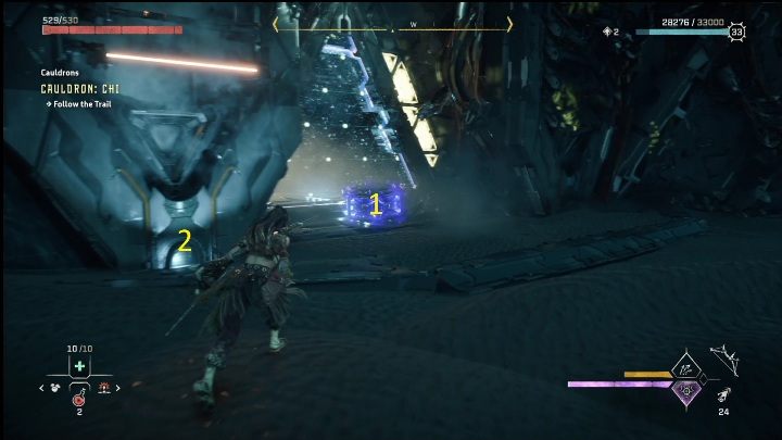 You will reach a corridor with a platform - Horizon Forbidden West: Cauldron CHI (The Stand of the Sentinels) - location, walkthrough - The Stand of the Sentinels - Horizon Forbidden West Guide