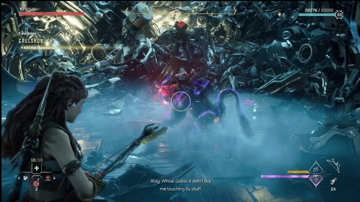 Once the containers are ready, take a look around the arena - Horizon Forbidden West: Cauldron CHI (The Stand of the Sentinels) - location, walkthrough - The Stand of the Sentinels - Horizon Forbidden West Guide