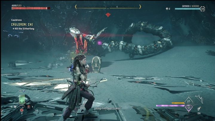 Suddenly, a boss will jump down from the ceiling - Horizon Forbidden West: Cauldron CHI (The Stand of the Sentinels) - location, walkthrough - The Stand of the Sentinels - Horizon Forbidden West Guide