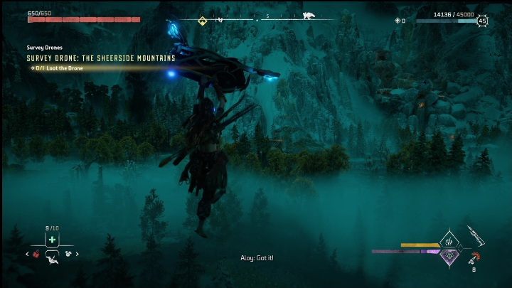 You must climb some sturdy wooden platforms and ledges - Horizon Forbidden West: Survey drones - locations - Secrets & Collectibles - Horizon Forbidden West Guide