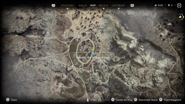 You'll notice this Tallneck in the first few hours of gameplay - Horizon Forbidden West: Tallneck (Shining Wastes) - location - Shining Wastes - Horizon Forbidden West Guide