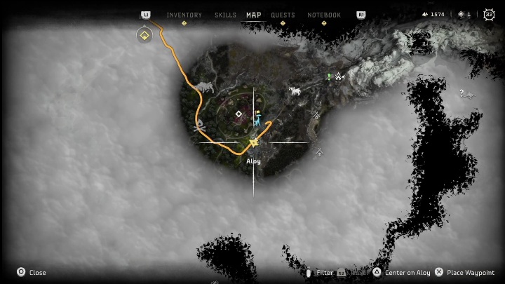 The Tallneck is in the eastern part of the region - Horizon Forbidden West: Tallneck (The Stand of the Sentinels) - location - The Stand of the Sentinels - Horizon Forbidden West Guide