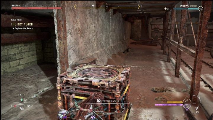 Pull the crate out of the room and push it to the end of the hallway - Horizon Forbidden West: Stanfort Days - how to get? - Ornaments - Horizon Forbidden West Guide