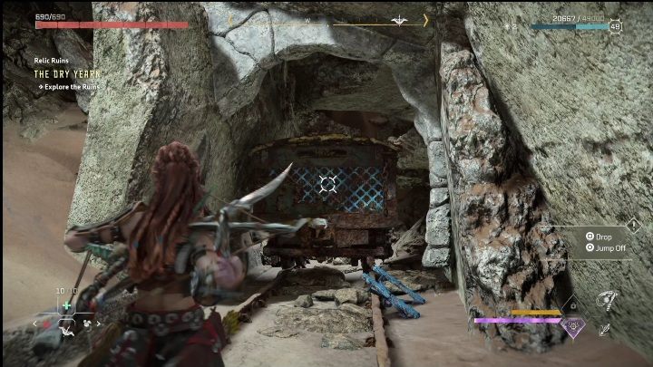 Once you get to the other side you must destroy the rocks blocking the cart - Horizon Forbidden West: Stanfort Days - how to get? - Ornaments - Horizon Forbidden West Guide