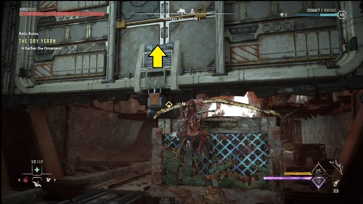 Now jump onto the cart, then onto the gate - Horizon Forbidden West: Stanfort Days - how to get? - Ornaments - Horizon Forbidden West Guide