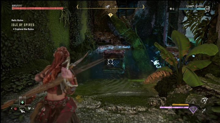 Your main objective is the crate you must drag to the designated place - Horizon Forbidden West: Golden Toucans - how to get? - Ornaments - Horizon Forbidden West Guide