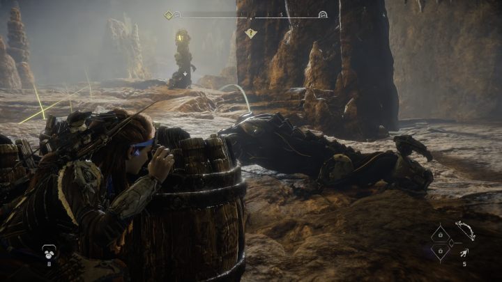 There are three machines in the next room, killing them being an optional quest objective - Horizon Forbidden West: Deep Trouble - walkthrough - Side quests - Horizon Forbidden West Guide