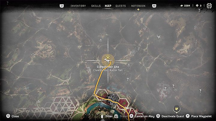 The game will mark some areas related to the resources you need on your map - Horizon Forbidden West: What are jobs and how to activate them? - World and game information - Horizon Forbidden West Guide