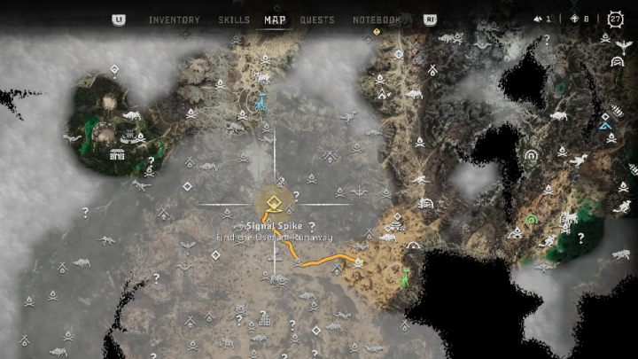 Head to the designated area west of Camp Nowhere - Horizon Forbidden West: Signal Spike - walkthrough - Side quests - Horizon Forbidden West Guide