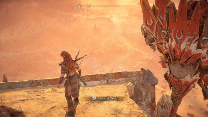 Walk up to the highest point on the tower and try to catch the signal - Horizon Forbidden West: Signal Spike - walkthrough - Side quests - Horizon Forbidden West Guide