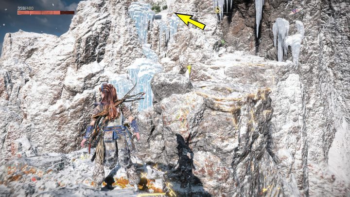 Jump over to the adjacent rock and continue climbing - Horizon Forbidden West: Signal Spike - walkthrough - Side quests - Horizon Forbidden West Guide