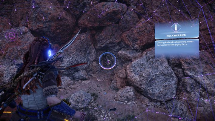 You will find a collapsed cave entrance near the signal source - Horizon Forbidden West: Signal Spike - walkthrough - Side quests - Horizon Forbidden West Guide