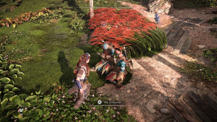 After dispatching all the enemies talk to Kavvoh and Arokkeh - Horizon Forbidden West: Blood for Blood - walkthrough - Side quests - Horizon Forbidden West Guide