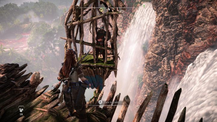 Return to Fall's Edge and talk to Dekka, waiting for you in a cage - Horizon Forbidden West: Blood for Blood - walkthrough - Side quests - Horizon Forbidden West Guide