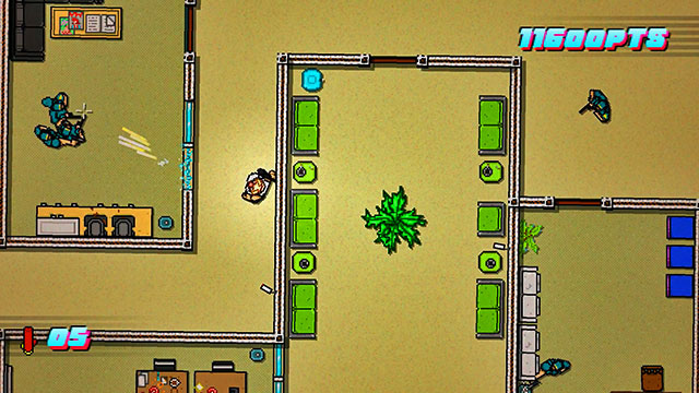 The gunshots will attract more opponents - Scene 4 - Final Cut - Act 1 - Exposition - Hotline Miami 2: Wrong Number - Game Guide and Walkthrough