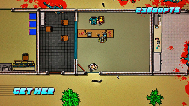 You are going to see a cutscene, in which your character is killed by the woman - Scene 4 - Final Cut - Act 1 - Exposition - Hotline Miami 2: Wrong Number - Game Guide and Walkthrough