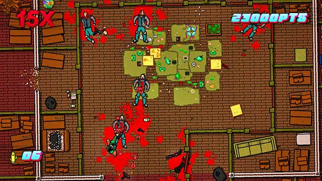 Return to the corridor and go right - Scene 6 - Moving Up - Act 2 - Rising - Hotline Miami 2: Wrong Number - Game Guide and Walkthrough