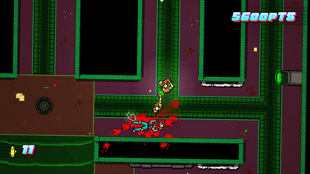 Ahead, on the left, there are two shooters - Scene 10 - Into the Pit - Act 3 - Climax - Hotline Miami 2: Wrong Number - Game Guide and Walkthrough