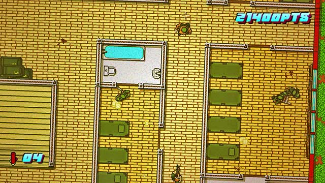 Wait or another beefcake to appear - Scene 14 - Stronghold - Act 4 - Falling - Hotline Miami 2: Wrong Number - Game Guide and Walkthrough