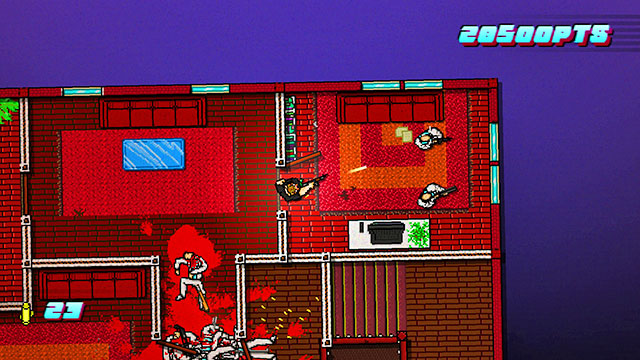 After you have cleared the building, return to the car - Scene 15 - Withdrawal - Act 4 - Falling - Hotline Miami 2: Wrong Number - Game Guide and Walkthrough