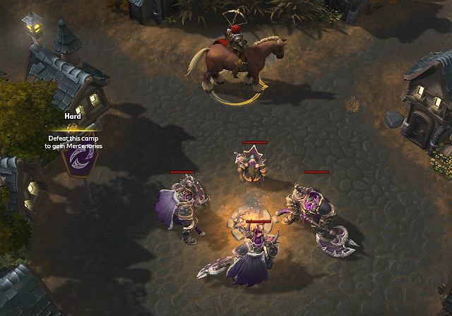 There is only one Knight camp here, in the center - Haunted Mines - Types of battlegrounds - Heroes of the Storm - Game Guide and Walkthrough