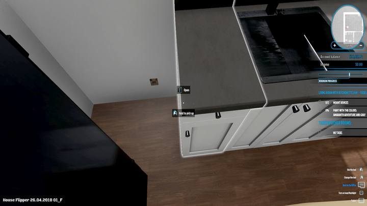 Replacing sockets is easy, but they can be cleverly hidden - help yourself with a mini-map the sockets are marked with red icons. - Amanda Jonson order in House Flipper - Walkthrough - House Flipper Game Guide