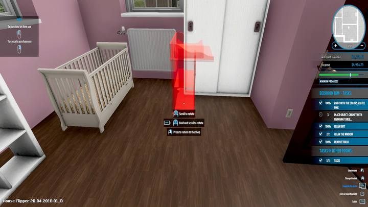 Knowing the furniture you have to buy, it is always easier to set up the space in the room. - Mat Marlow order in House Flipper - Walkthrough - House Flipper Game Guide