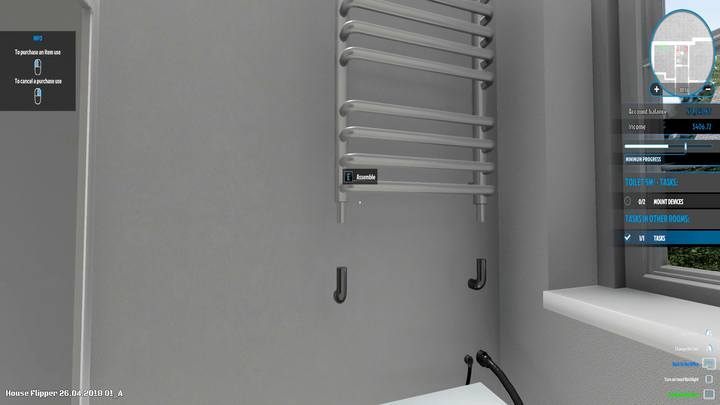 Bathroom radiator. - Jack Grahan order in House Flipper - Walkthrough - House Flipper Game Guide