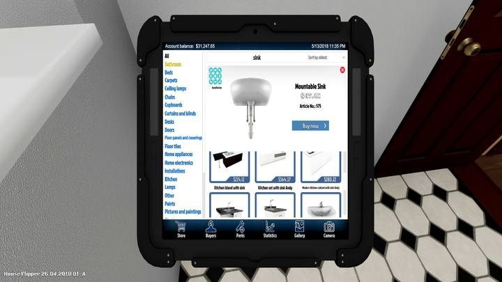 Mountable sink is the cheapest one and its worth to install it on every occasion. - Jack Grahan order in House Flipper - Walkthrough - House Flipper Game Guide