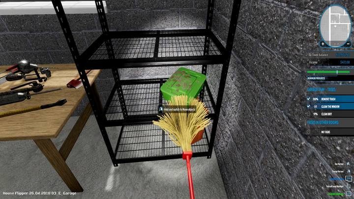 Next, we have to clean the place with a mop - Caroline Smith order in House Flipper - Walkthrough - House Flipper Game Guide