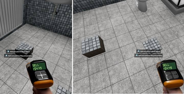 Both the freshly purchased pack of tiles, as well as one with a single tile inside can be sold for the same price. - Tips for House Flipper game - Basics of the House Flipper game - House Flipper Game Guide