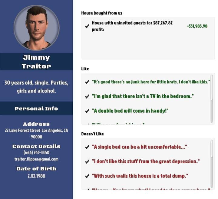 Jimmy Traitor - Jimmy Traitor | House Flipper - Free mode - House Flipper Game Guide