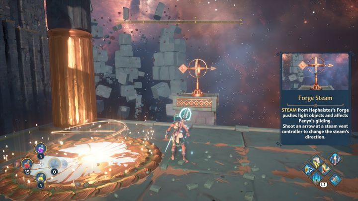 When you're inside, continue forward until you see a signpost - Immortals Fenyx Rising: Dark Arts - walkthrough - Hephaestus quests - Immortals Fenyx Rising Guide