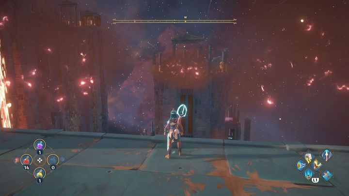 Fly to the other end of the location - Immortals Fenyx Rising: Dark Arts - walkthrough - Hephaestus quests - Immortals Fenyx Rising Guide