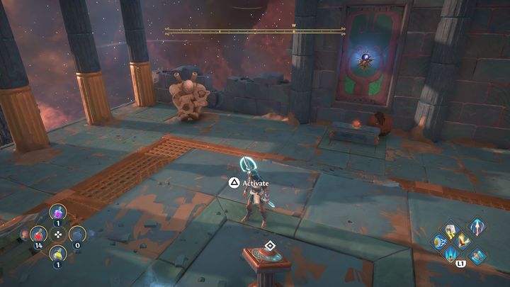 When you're on the other side, go into the next room - Immortals Fenyx Rising: Dark Arts - walkthrough - Hephaestus quests - Immortals Fenyx Rising Guide