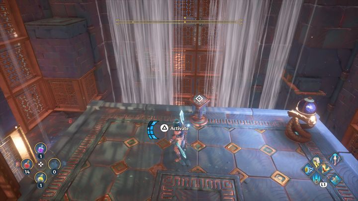 Further buttons are already on the upper floors, once from one side, once from the other - Immortals Fenyx Rising: Dark Arts - walkthrough - Hephaestus quests - Immortals Fenyx Rising Guide